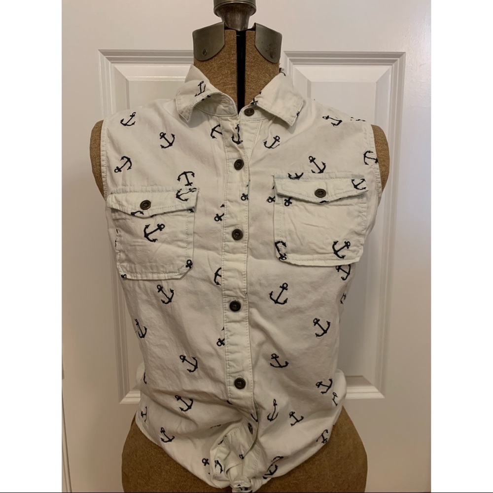 PacSun Tie-Front Anchor Top